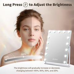 ZBOCAI desk mirror with smart touch controls for easy adjustments.