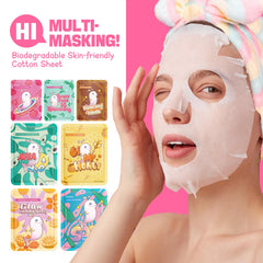 ZealSea Aloe mask application demonstrating soothing hydration on the face