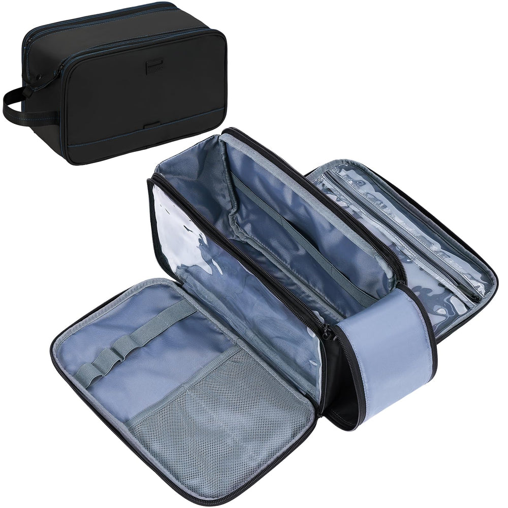 ZEEMO travel toiletry bag large front view for full-size items