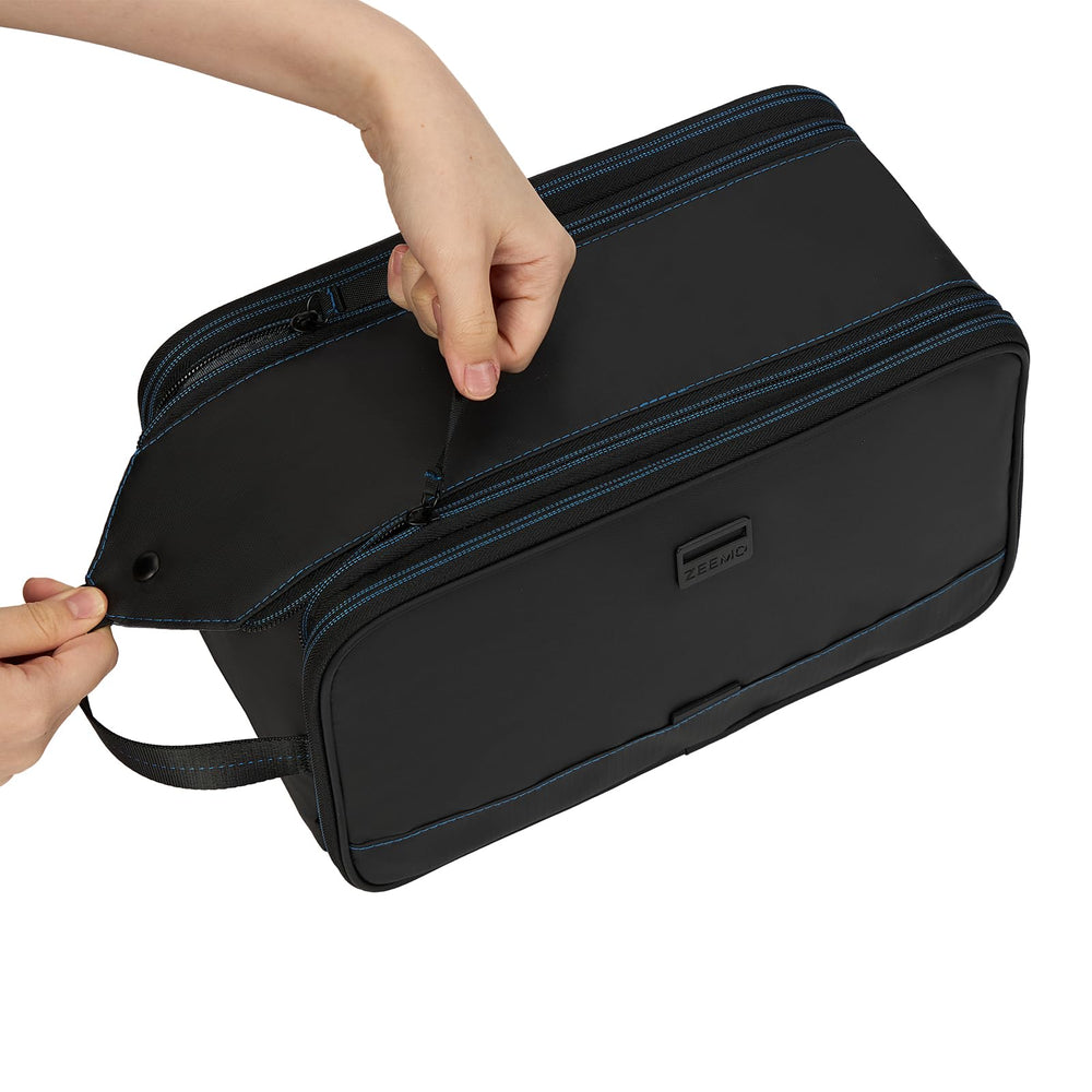 ZEEMO travel toiletry bag water-resistant fabric protects contents
