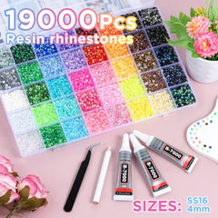 Zefy 40 colors rhinestones set showcasing vibrant hues for projects