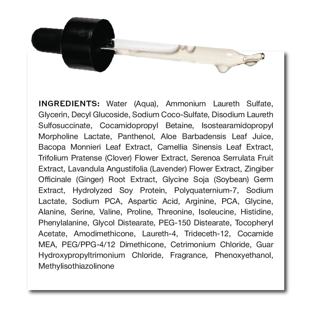 Zenagen Densifying Hair Serum droplets closeup indicating fast drying