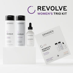 Zenagen Revolve densifying serum bottle may boost fullness with regular use.