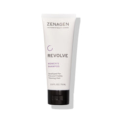 Zenagen Revolve shampoo bottle front view showing thickening formula for finer hair