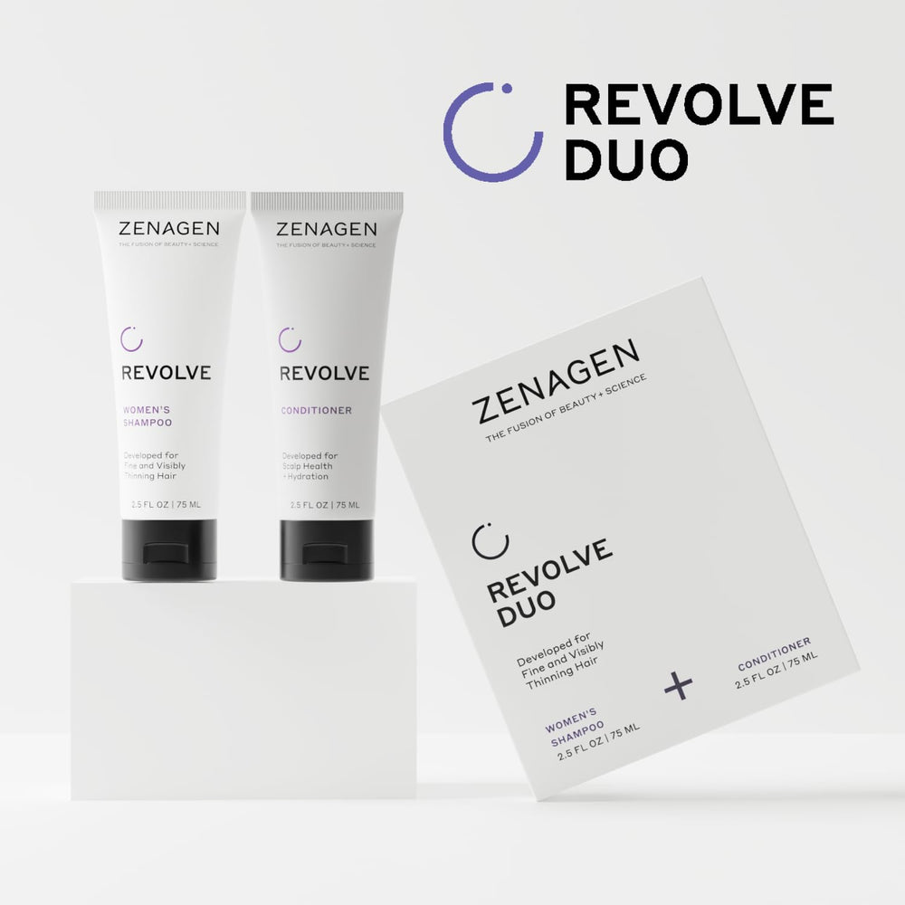 Zenagen Revolve travel kit box packaging for compact care.