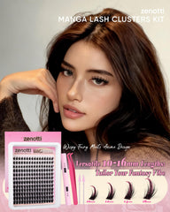 Zenotti Manga Lash Clusters Kit soft synthetic lashes providing lightweight comfort.