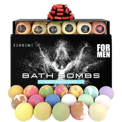 ZenseMe Bath Bombs for Men gift set packaging, premium box perfect for gifting.