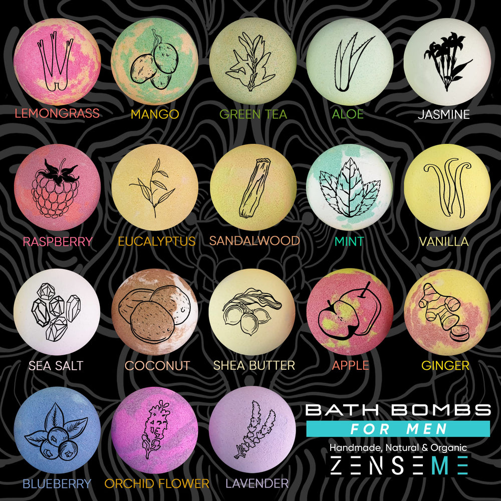ZenseMe peppermint bath bomb, invigorating aroma for a refreshed routine.