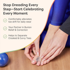 ZenToes Firm Gel Toe Separator supports big toe alignment while wearing shoes.