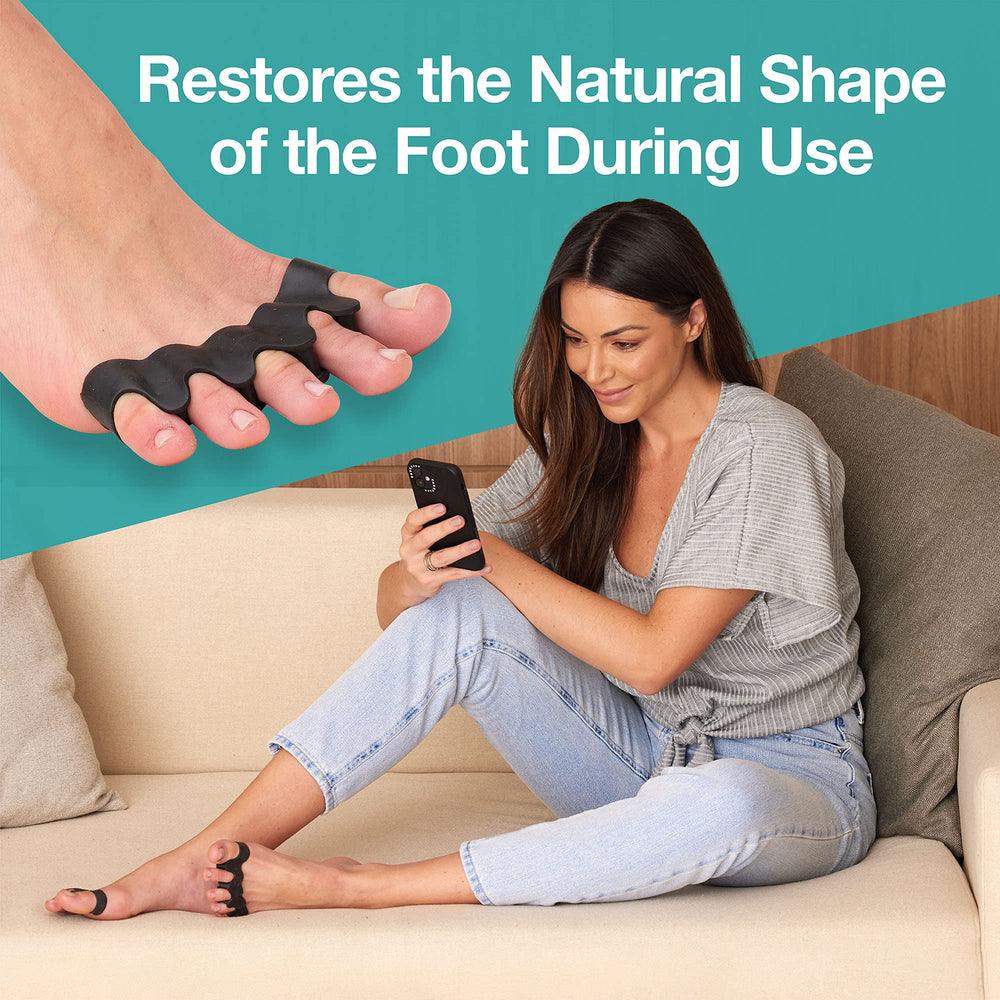 Zentoes foam wedges in two sizes enable customizable spacing near the big toe.