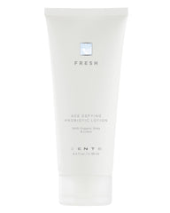 Zents age-defying lotion bottle front highlights premium moisturizing formula.