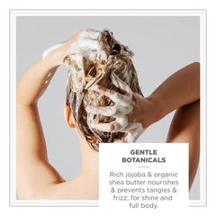 Close-up of ZENTS Balancing Shampoo lather for gentle cleansing