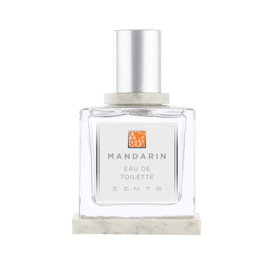 Zents Mandarin bottle showcases unisex citrus-spice elegance.