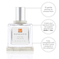 Zents Mandarin ingredients highlight vegan, cruelty-free formula.