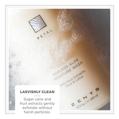 Zents Petal shea-butter-jar highlights rich nourishment for velvety skin after use.