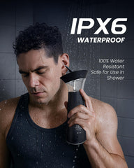 IPX6 waterproof design lets you rinse and use in the shower