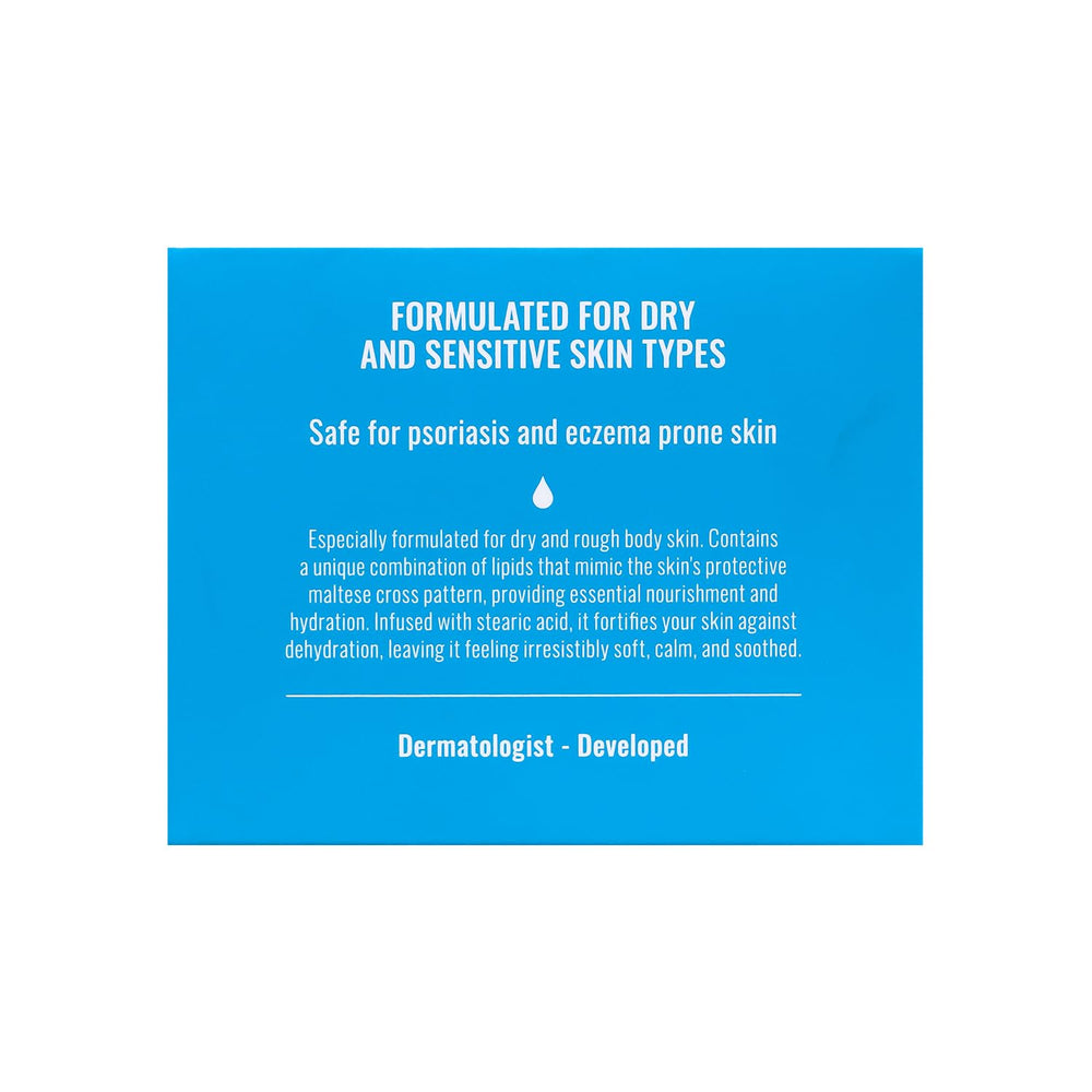 Forearm application shows calming formula on dry areas with light massage