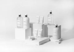 Unscented formula on bottle supports sensitive skin routines.