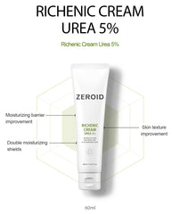 ZEROID Richenic Cream texture swatch reveals creamy, non-greasy finish.