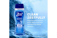 Visual of sea minerals and natural extracts in Zest Body Wash