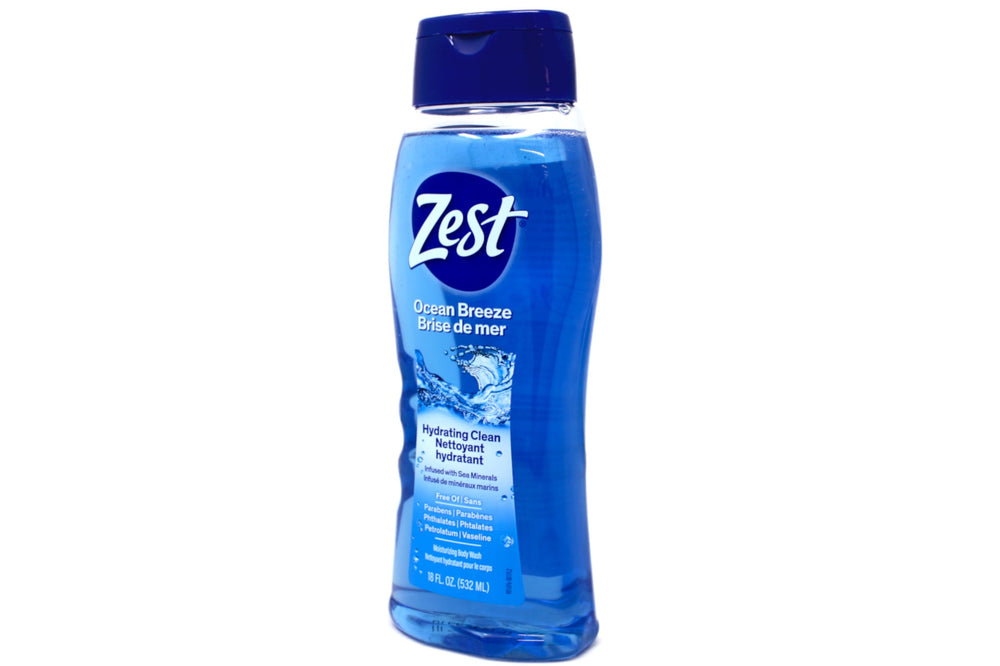 Zest packaging on display highlighting sea mineral enrichment