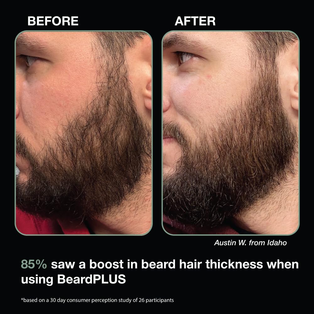 ZEUS BeardPLUS Shampoo bottle with sandalwood scent inviting grooming routine.