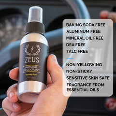 ZEUS USA-made label close-up signaling trusted production standards.