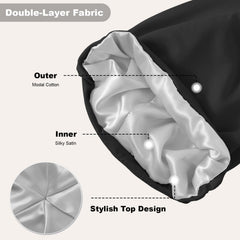 ZHENSILK all-hair-types bonnet supports curly, braided, and straight styles for daily wear.