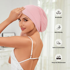 ZHENSILK versatile-use satin bonnet ideal for lounging and errands with hair neatly protected.