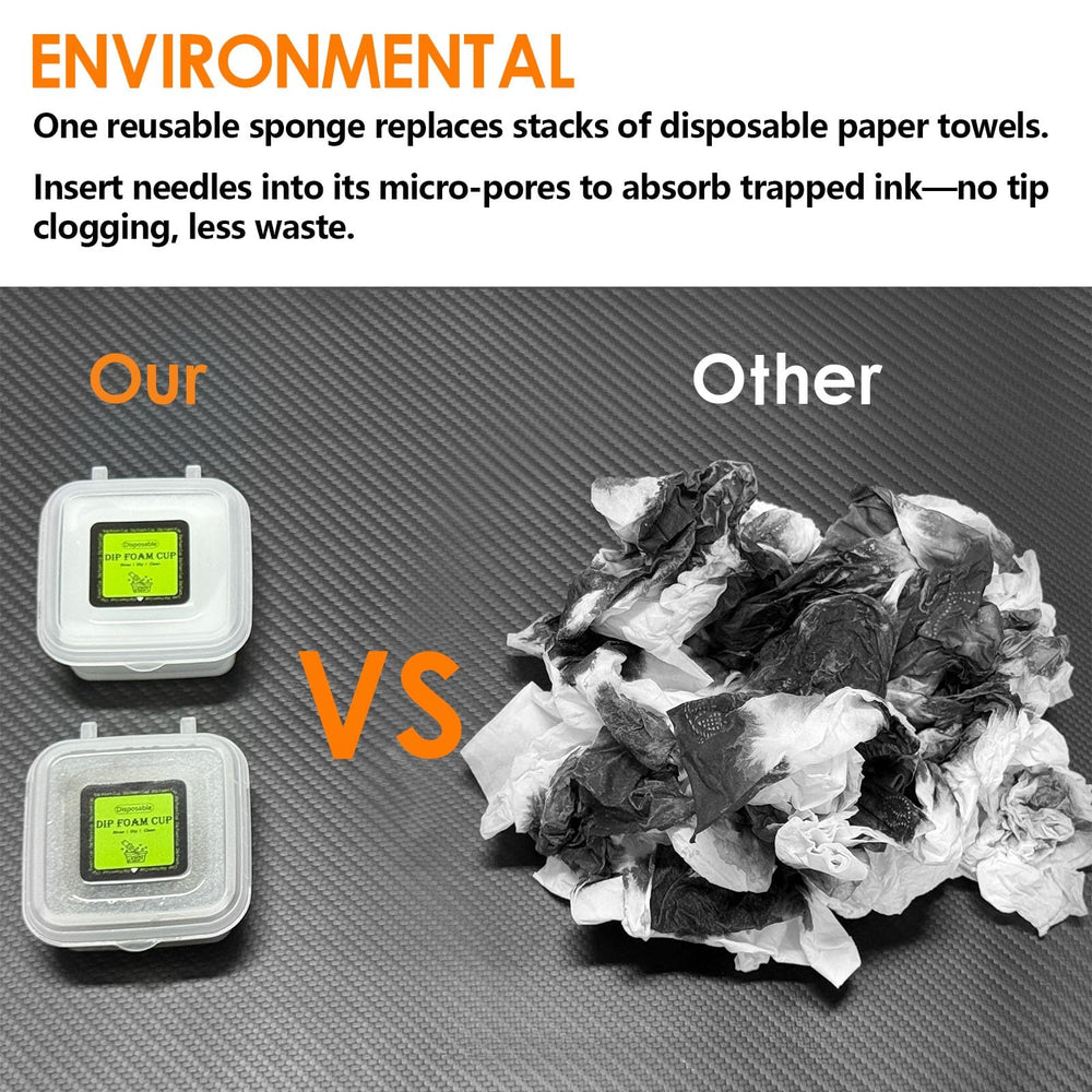 ZHOOGE foam cups universal needle compatibility for all tip sizes.