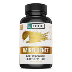 ZHOU Hairfluence bottle pour showing daily hair support