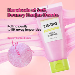ZIGTAG 4-in-1 Cleanser in use showing makeup removal in one step