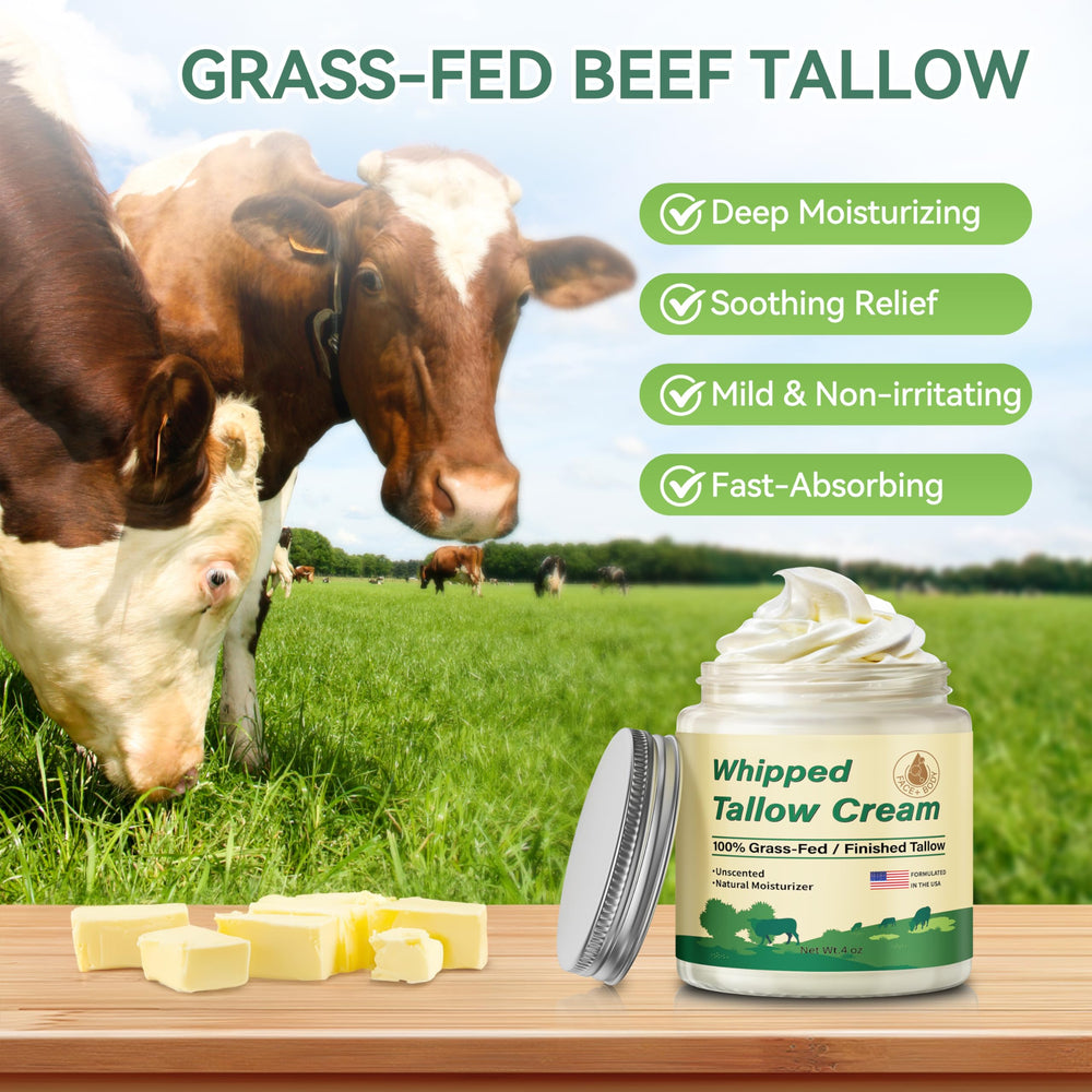 ZIIDII beef tallow texture swatch demonstrates fast-absorbing, non-greasy feel