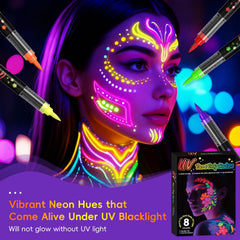 Zijimyyl neon blue marker for luminous night art under UV.
