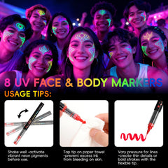 Zijimyyl neon yellow marker for bright highlights in UV.