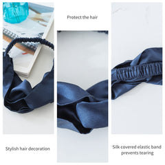 Close-up of ZIMASILK mulberry silk texture used in the headband