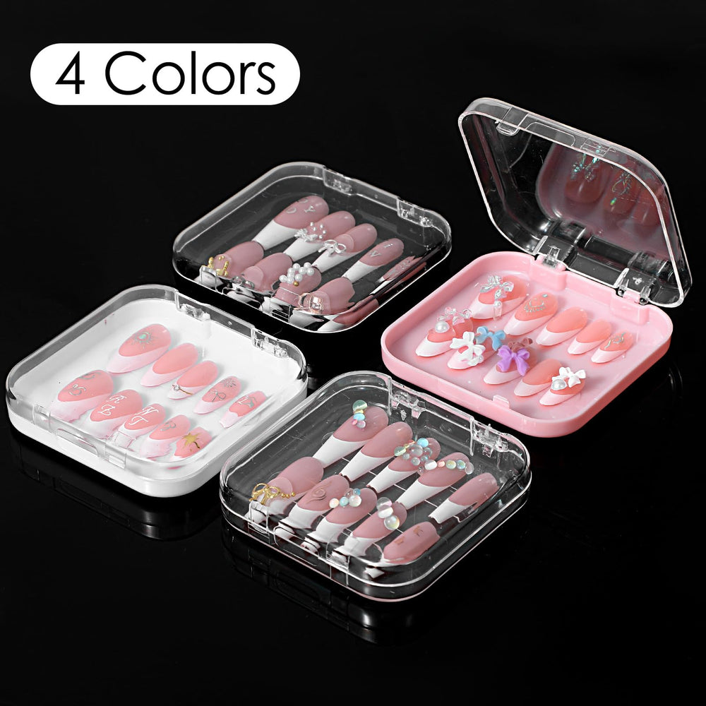 Zisiueel acrylic nail storage box protects press-ons during transit.