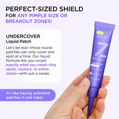 ZitSticka invisible patch under makeup for daytime wear.