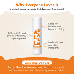 Zizia Orange Blossom Neroli Multi Balm Stick close-up texture highlights non-greasy hydration.
