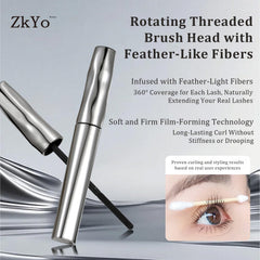 ZkYo Beauty eyelash primer swatch demonstrates waterproof and smudge-proof performance.