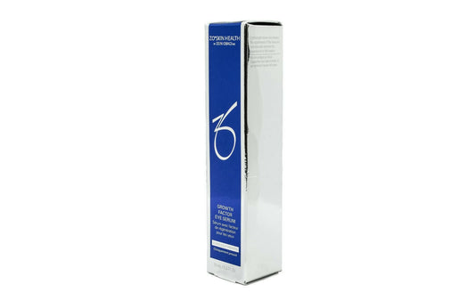 ZO Skin Health Growth Factor Eye Serum bottle for daily refreshing eye care.