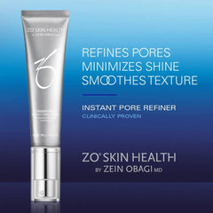 ZO Skin Health Instant Pore Refiner close-up of pores appearing refined.