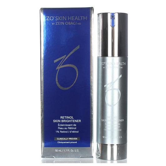 ZO Skin Health Retinol Brightener 1% jar brightens and evens skin tone.