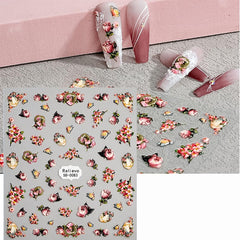 Zoance embossed angel nail stickers butterfly design for fast, stylish looks
