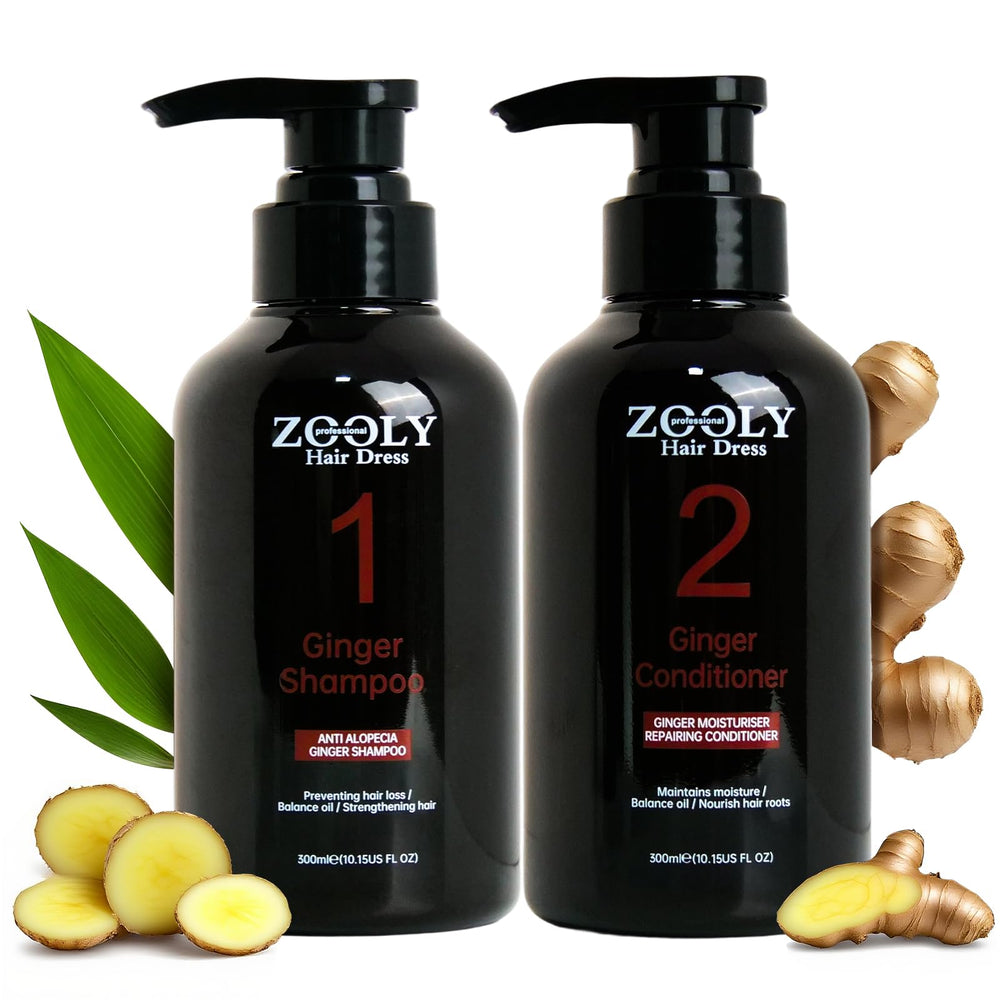 ZOOLY PROFESSIONAL ginger shampoo bottle amber formula for scalp care