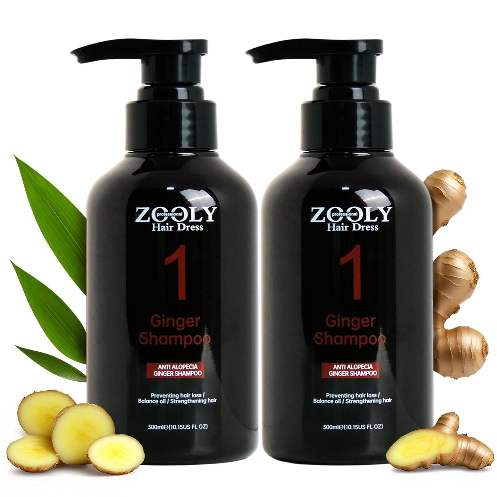 ZOOLY PROFESSIONAL Ginger Shampoo bottle foregrounds root nourishment for healthier hair