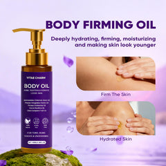 Person applying Vitae Charm Oil to arms for hydration