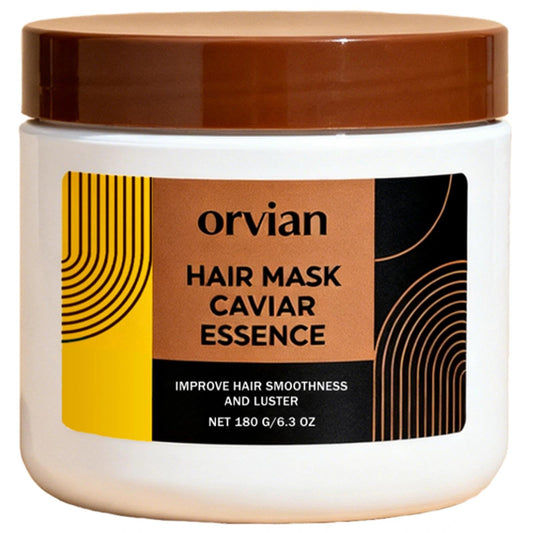 ZPX Orvian Caviar Hair Mask bottle pour showing easy frizz control and shine