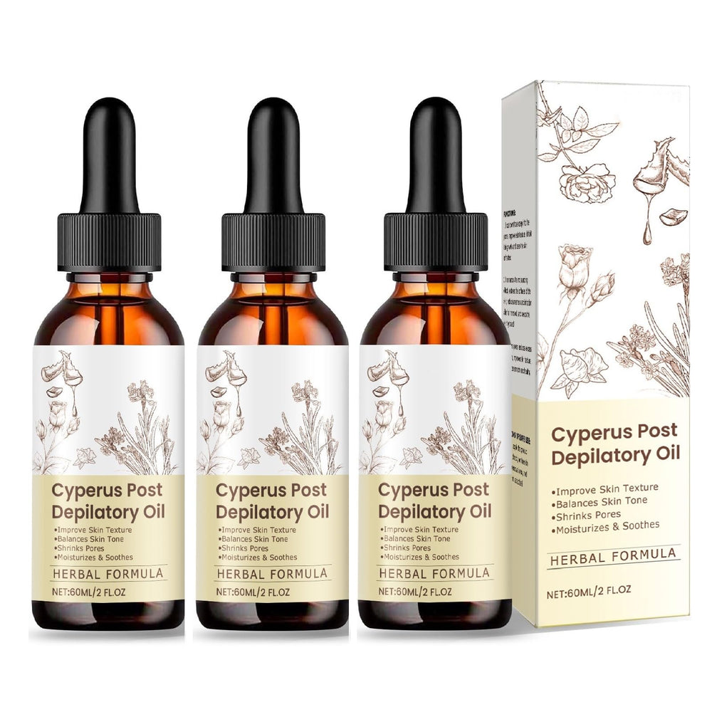 ZTSGU Cyperus Rotundus Oil bottle for gentle hair reduction and skin nourishment.