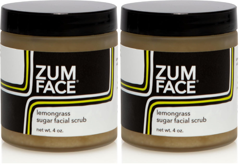 Zum Face Sugar Scrub jar closeup showing gentle exfoliation with natural oils